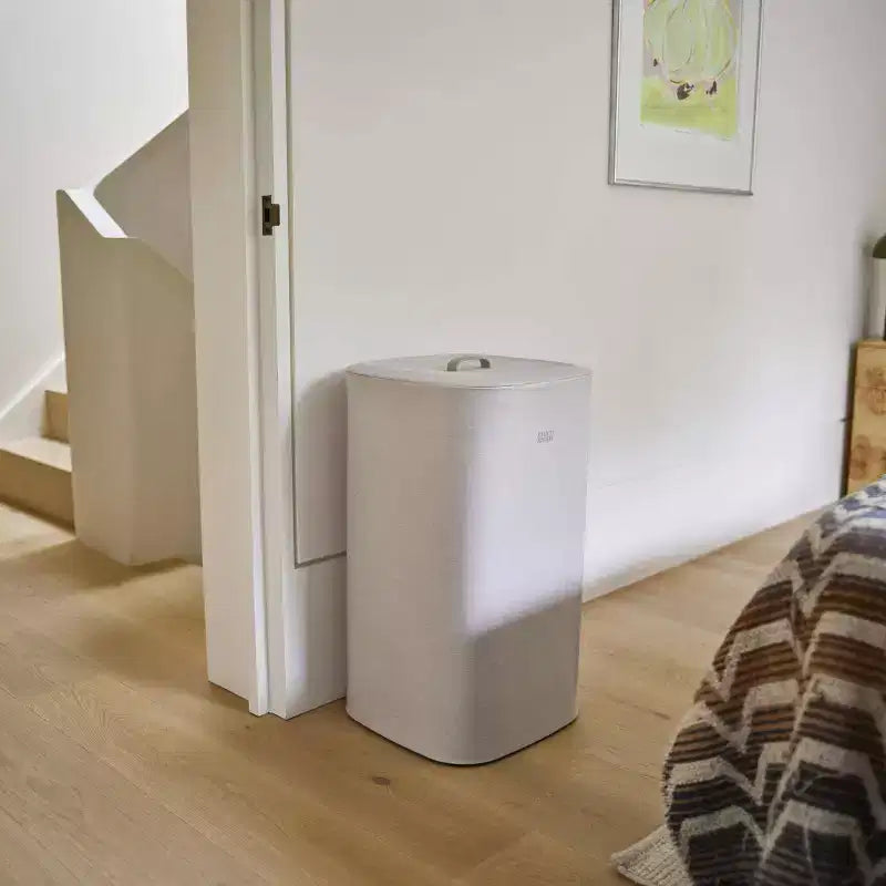 Cesto portabiancheria da 60 litri con borsa a tracolla rimovibile e coperchio, Beige
