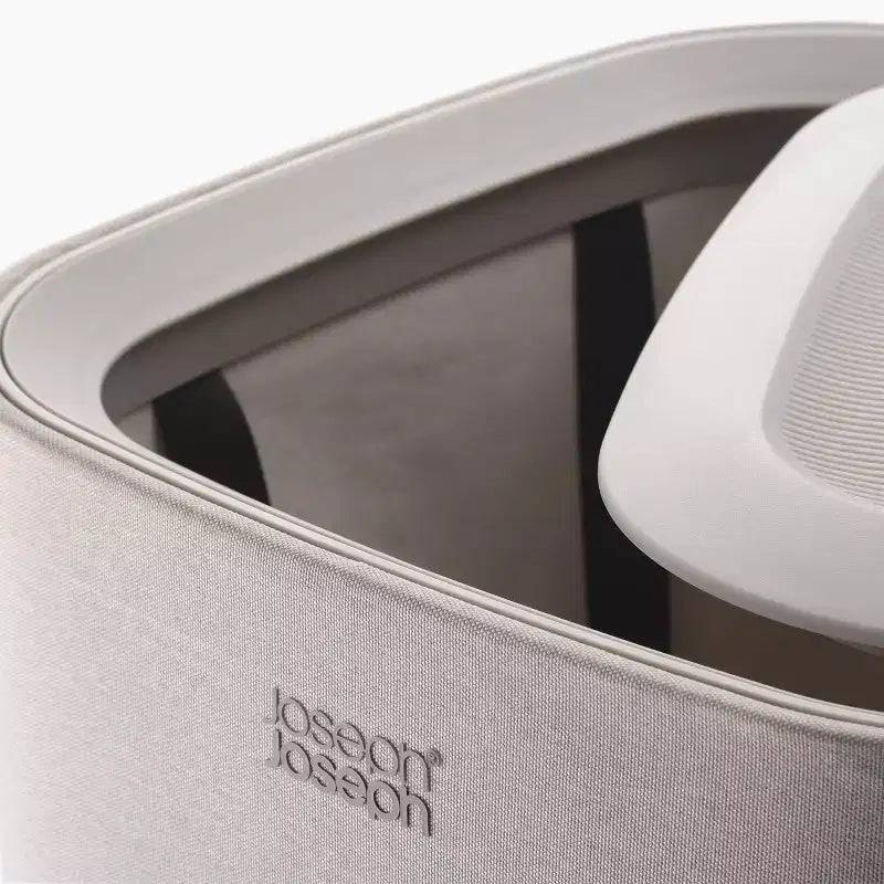 Cesto portabiancheria da 60 litri con borsa a tracolla rimovibile e coperchio, Beige