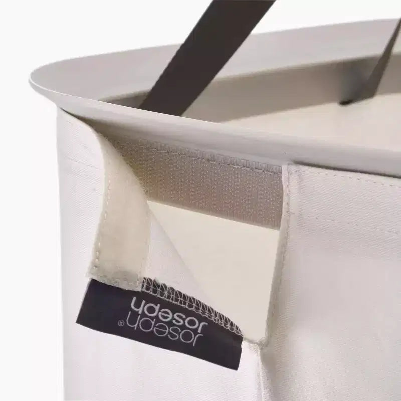 Cesto portabiancheria da 60 litri con borsa a tracolla rimovibile e coperchio, Beige