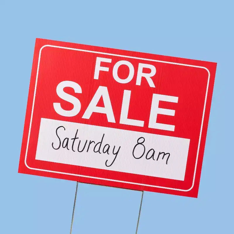 Plastic For Sale Sign 12'' x 16''
