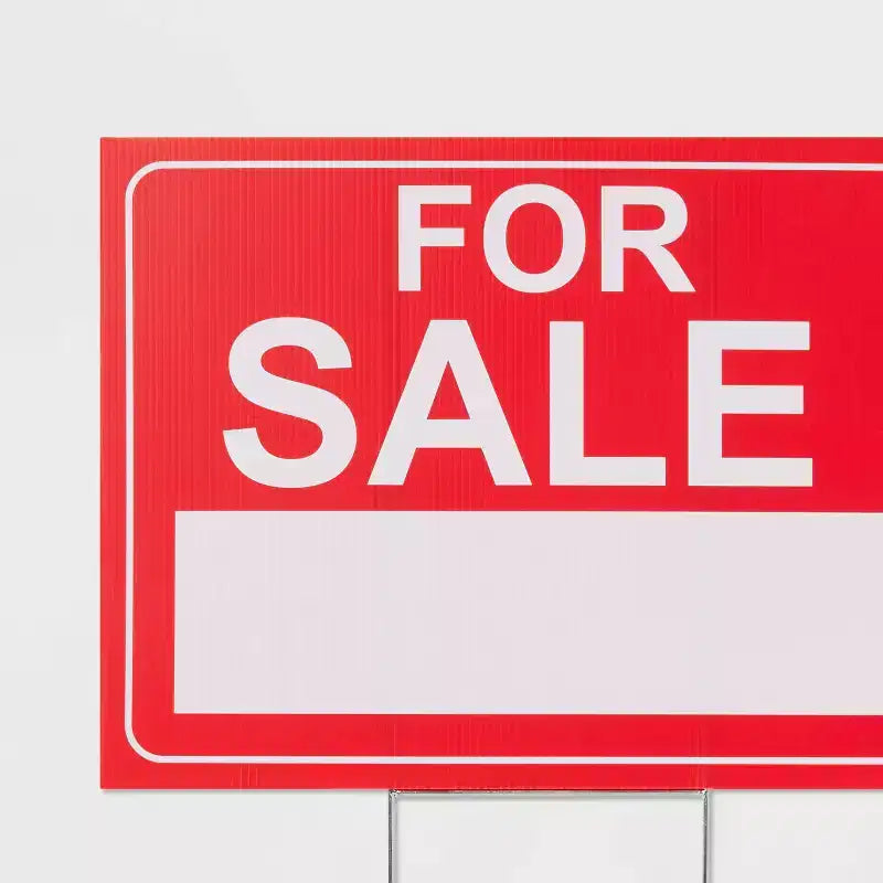 Plastic For Sale Sign 12'' x 16''