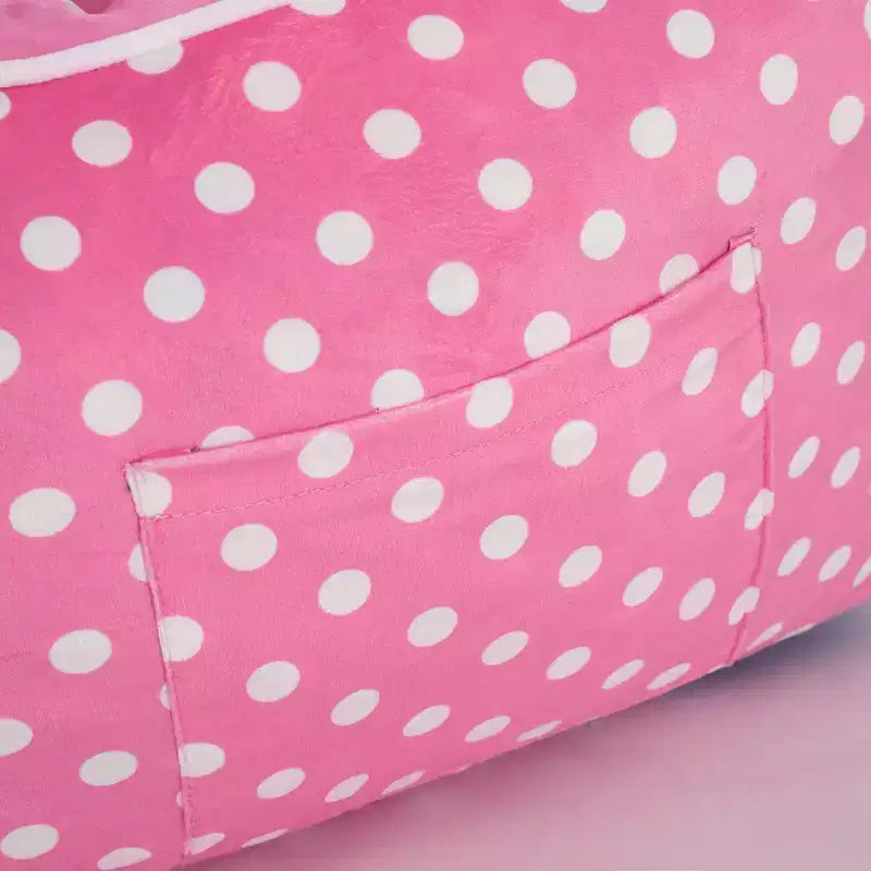 Sedia in peluche per bambini in schiuma compressa, rosa