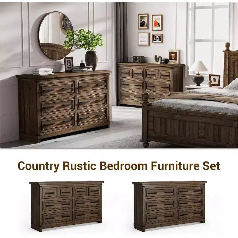55 Mobile Contenitore a 8 Cassetti, Credenza Retrò, Mobile Contenitore Multicassetti, Mobile in Legno Stile Retrò