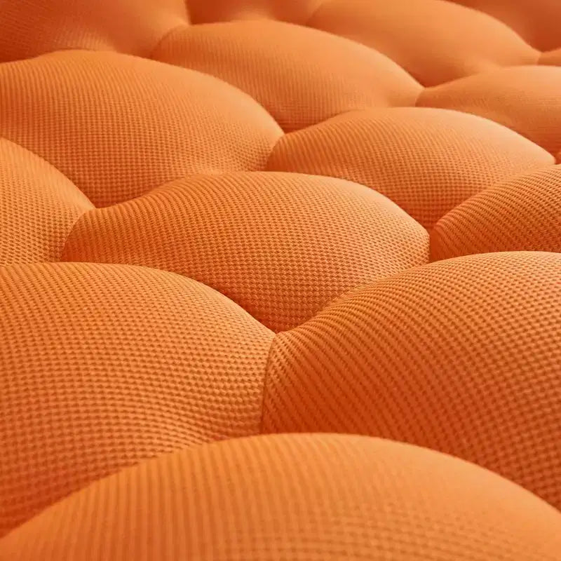 Divanetto "Bubble" da 75 pollici con design a nido d'ape, tessuto a rete 3D per spazi moderni, arancione