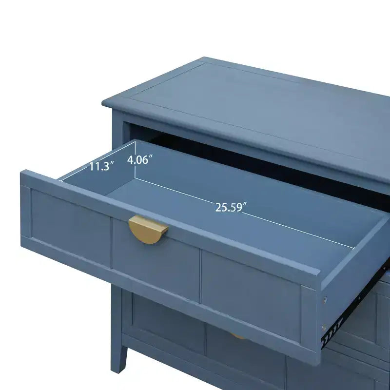 Mobile Contenitore in Legno da 31,5" con 3 Cassetti, Finitura Grana Rovere