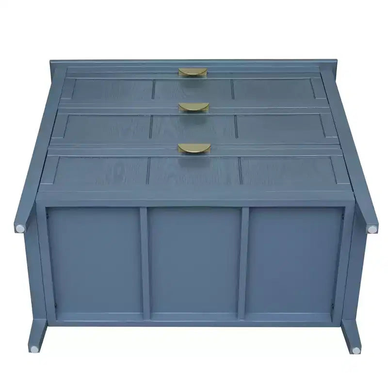 Mobile Contenitore in Legno da 31,5" con 3 Cassetti, Finitura Grana Rovere