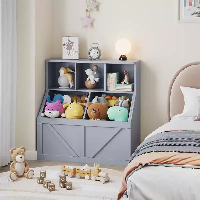 Libreria per bambini e contenitore porta giochi per sala giochi, cameretta, asilo nido e scuola materna
