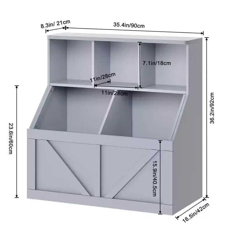 Libreria per bambini e contenitore porta giochi per sala giochi, cameretta, asilo nido e scuola materna