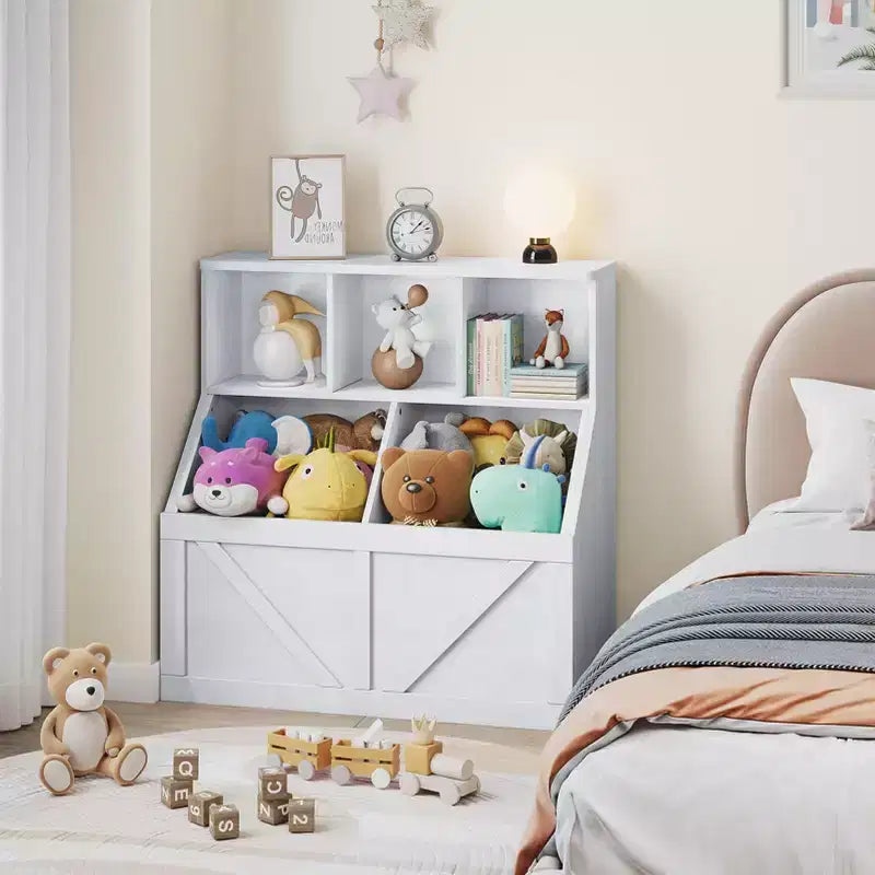 Libreria per bambini e contenitore porta giochi per sala giochi, cameretta, asilo nido e scuola materna