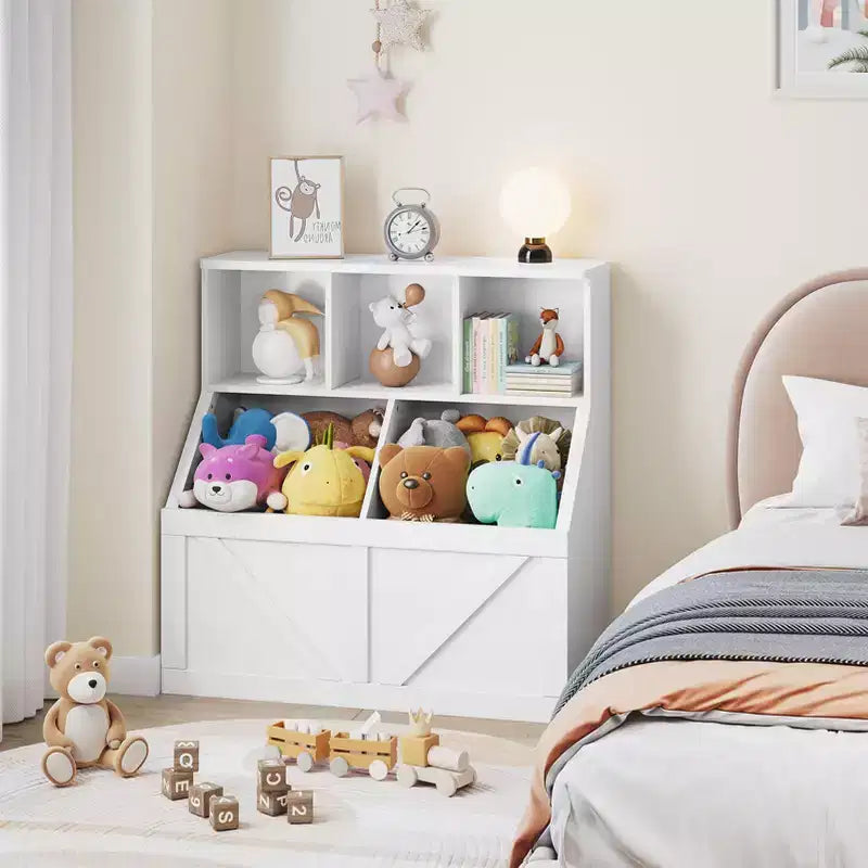 Libreria per bambini e contenitore porta giochi per sala giochi, cameretta, asilo nido e scuola materna