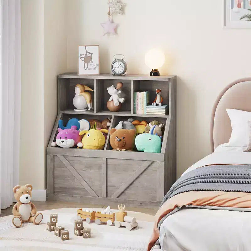 Libreria per bambini e contenitore porta giochi per sala giochi, cameretta, asilo nido e scuola materna