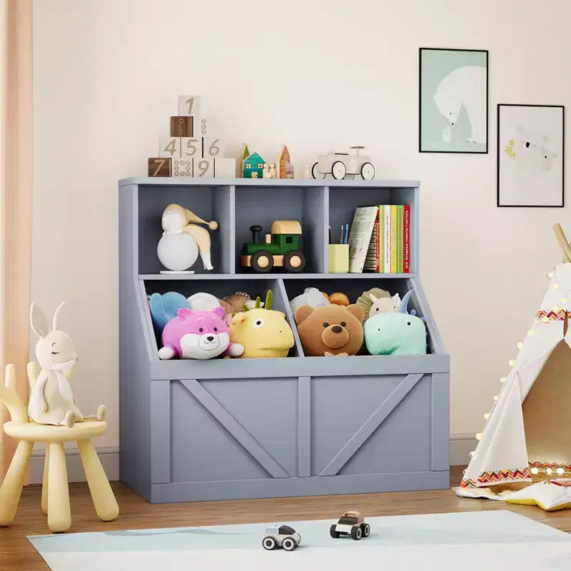 Libreria per bambini e contenitore porta giochi per sala giochi, cameretta, asilo nido e scuola materna