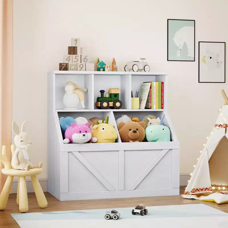 Libreria per bambini e contenitore porta giochi per sala giochi, cameretta, asilo nido e scuola materna