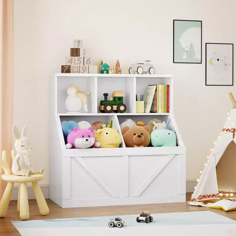 Libreria per bambini e contenitore porta giochi per sala giochi, cameretta, asilo nido e scuola materna