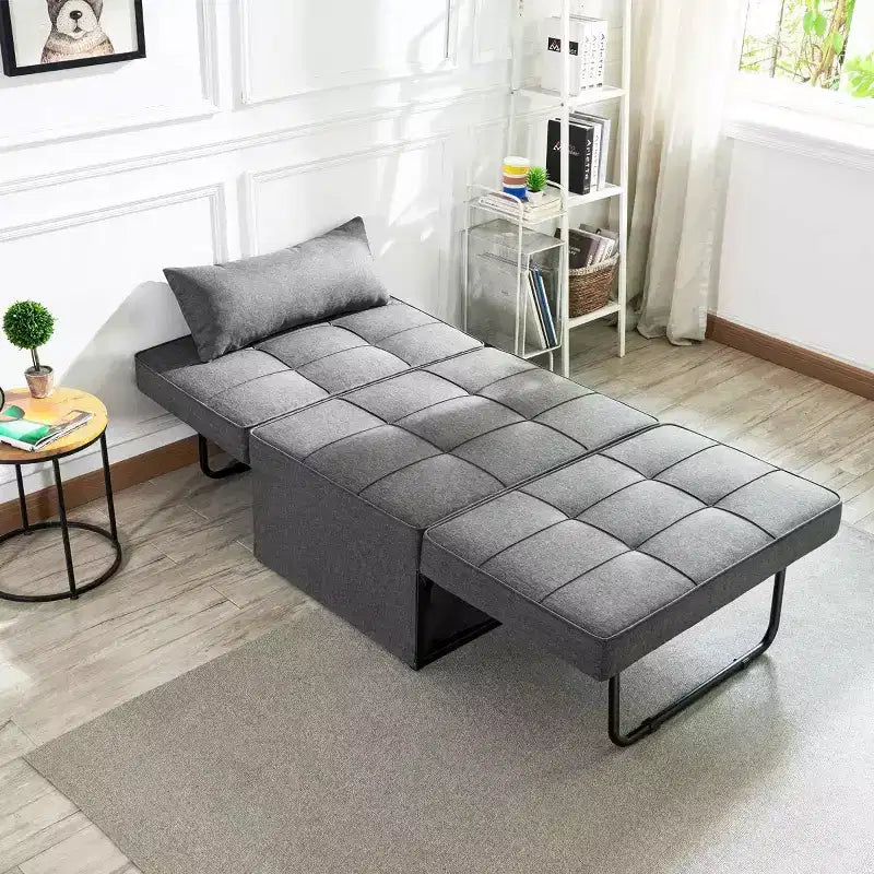 Divano Letto Rivestito in Lino