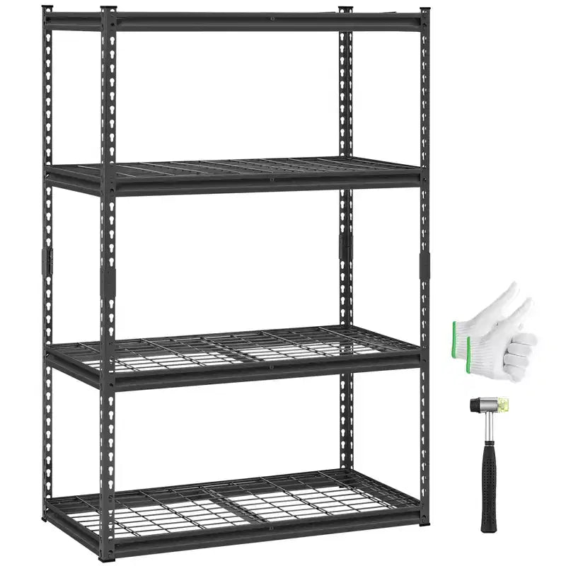 VEVOR Storage Shelves, 2400 lbs, 4 Tier Heavy Duty Garage Shelving, 20 D x 40 W x 60 H Adjustable Metal Shelves for Industrial Shelving Unit