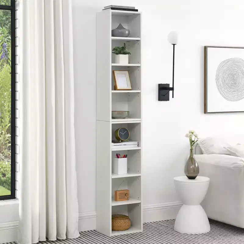 MDF 7-Tier Tall Narrow Bookcase 11.61'' x 70.87''