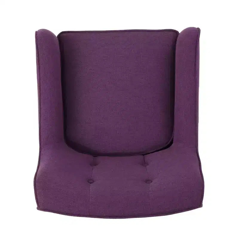 Sedia di design in compensato di legno duro con rivestimento in poliestere tufted 25'' x 30.5''