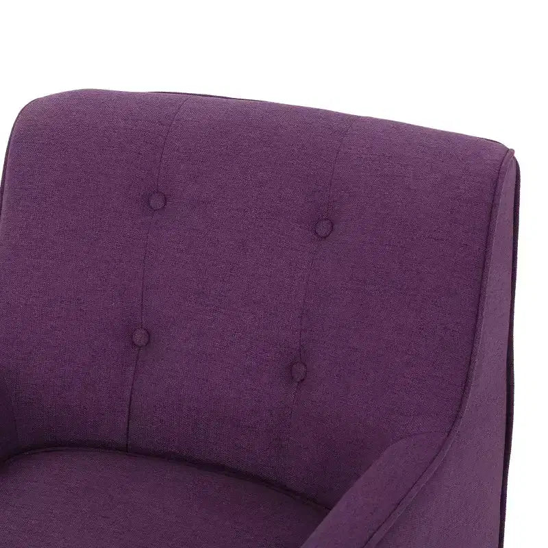 Sedia di design in compensato di legno duro con rivestimento in poliestere tufted 25'' x 30.5''