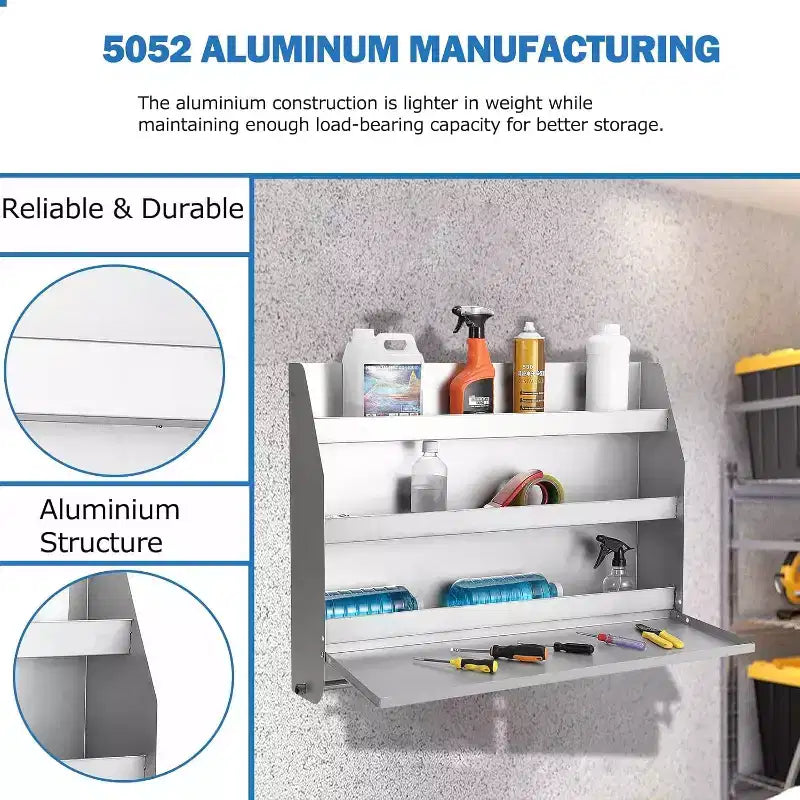Steel Wall-Mounted Storage Cabinet with Adjustable Shelves 33.2'' x 26''