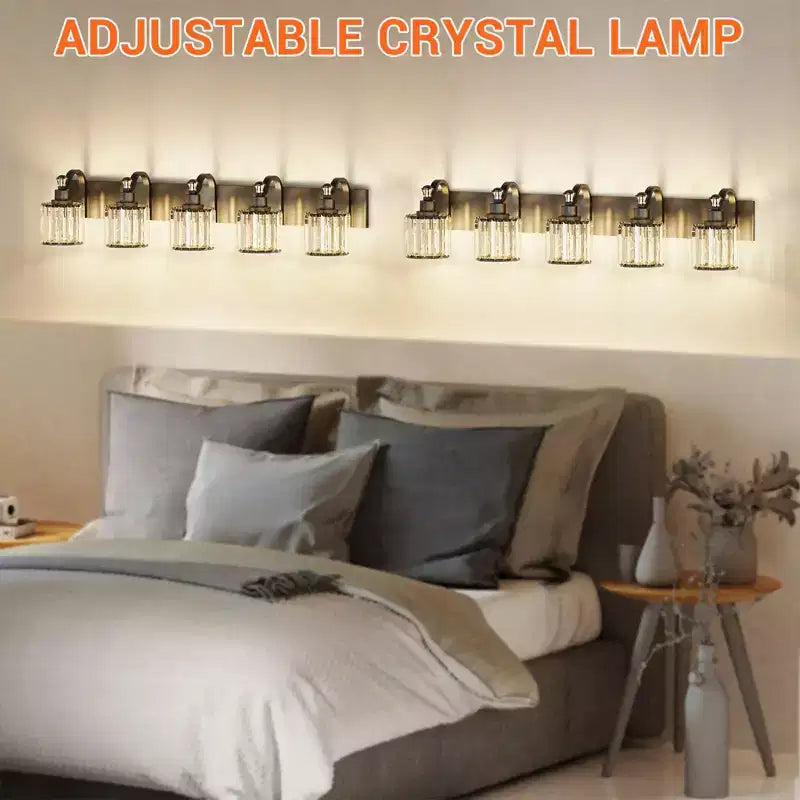 Metal Black Vanity Light Fixture with Round Glass Shades