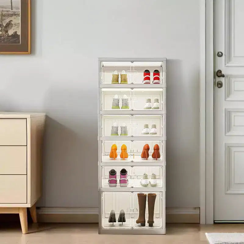 PP Plastic Foldable Stackable Shoe Storage Box 37'' x 46''
