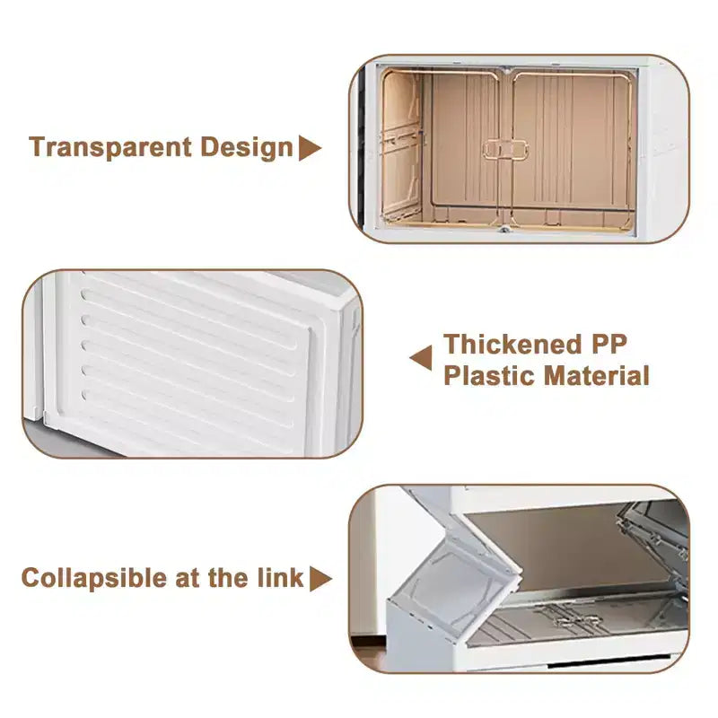 PP Plastic Foldable Stackable Shoe Storage Box 37'' x 46''