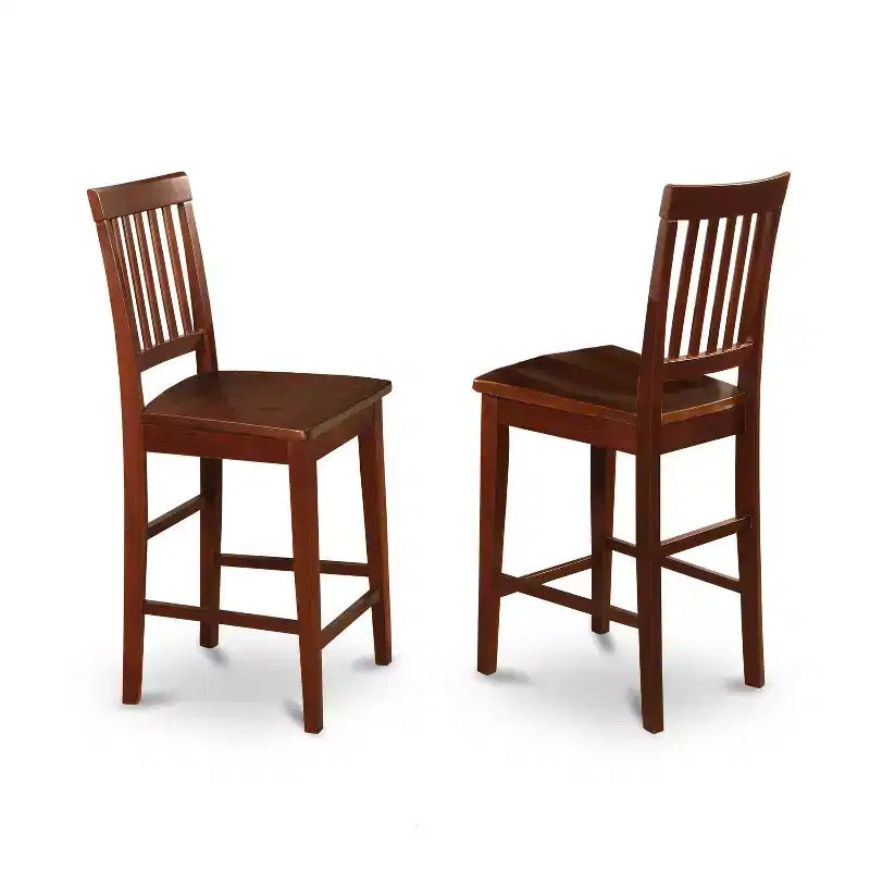 Set da pranzo in legno di gomma asiatico ad altezza bancone 3 pezzi 36'' x 36''