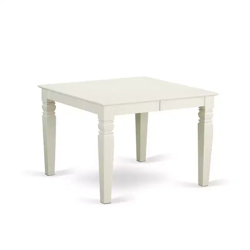 Asian Rubberwood Dining Table Set with Faux Leather Chairs 60'' x 30''