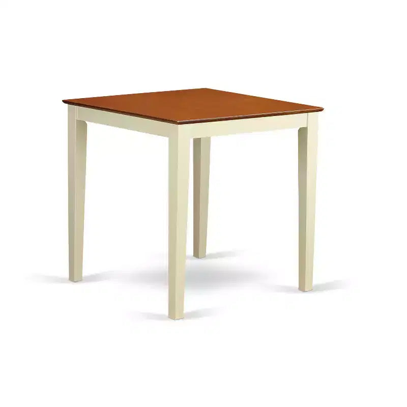 Set Tavolo da Pranzo Rotondo in Legno Massello con 4 Sedie 42'' x 36''