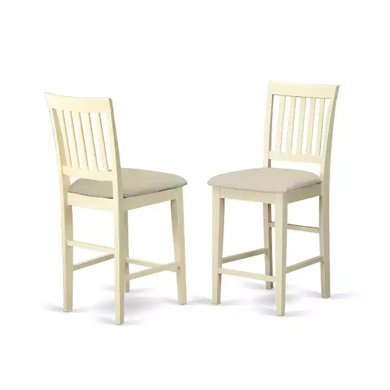 Hardwood Round Dining Table Set with 4 Chairs 42'' x 36''