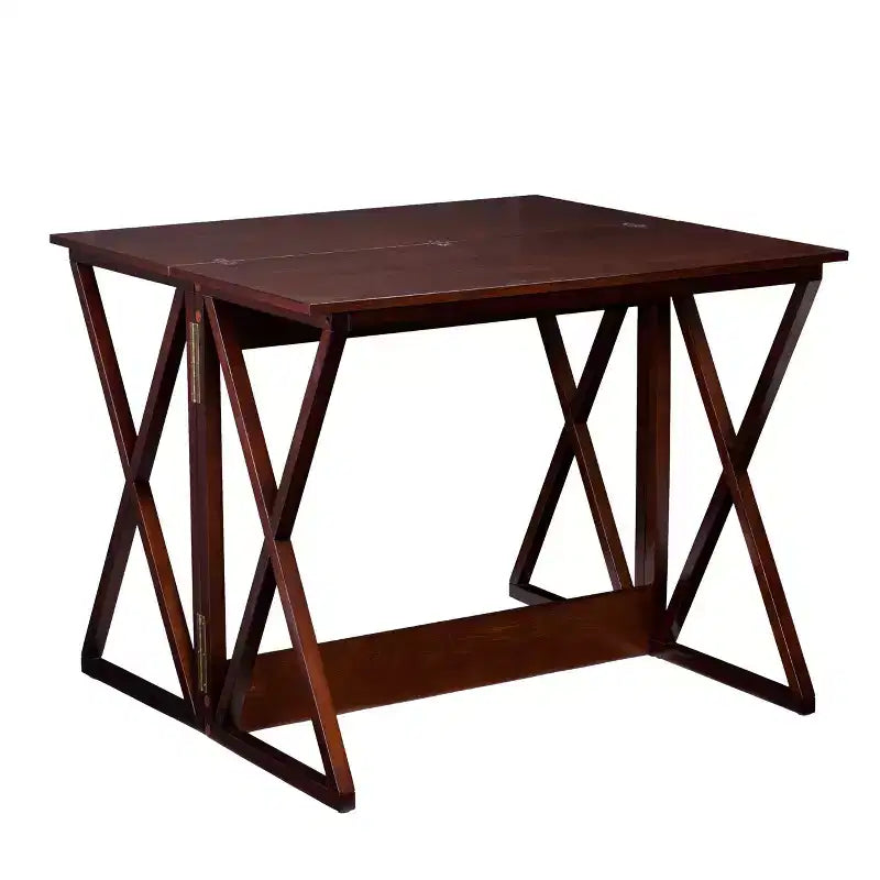 Tavolo consolle in legno massello con struttura ad A 46,25'' x 37''
