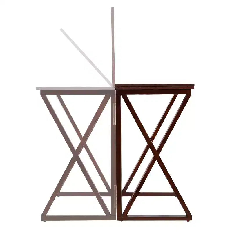 Tavolo consolle in legno massello con struttura ad A 46,25'' x 37''