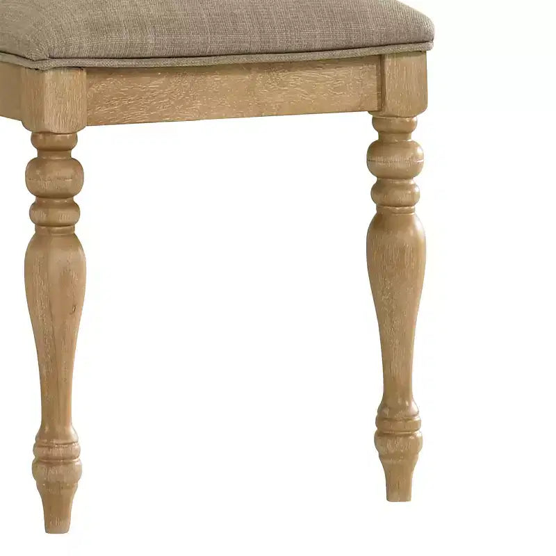 Solid Rubberwood Polyester Upholstered Dining Bench 47'' x 19.4''