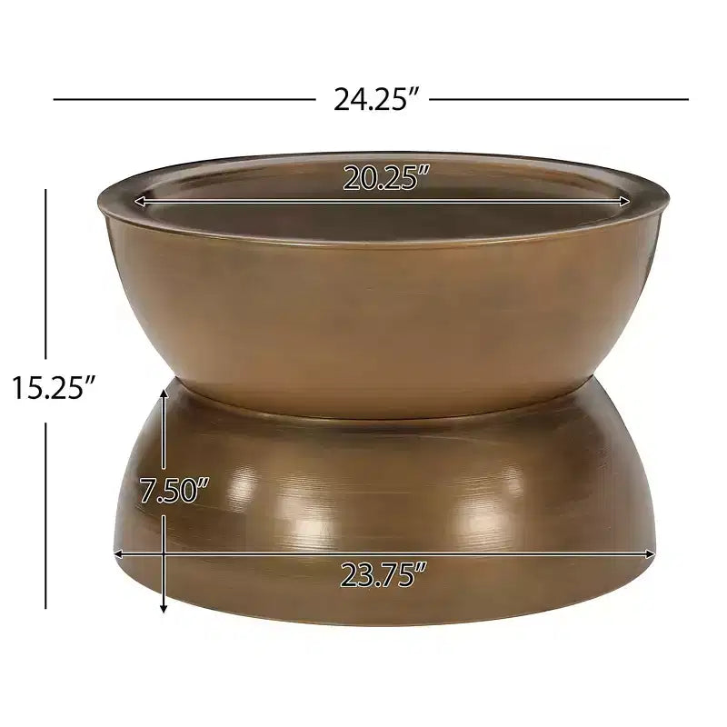 Tavolino a Clessidra in Ferro 24,25'' x 15,25''