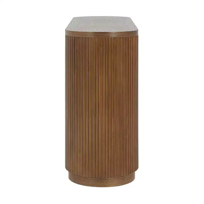 Consolle in legno e metallo con ripiani aperti 149,6 cm x 76 cm