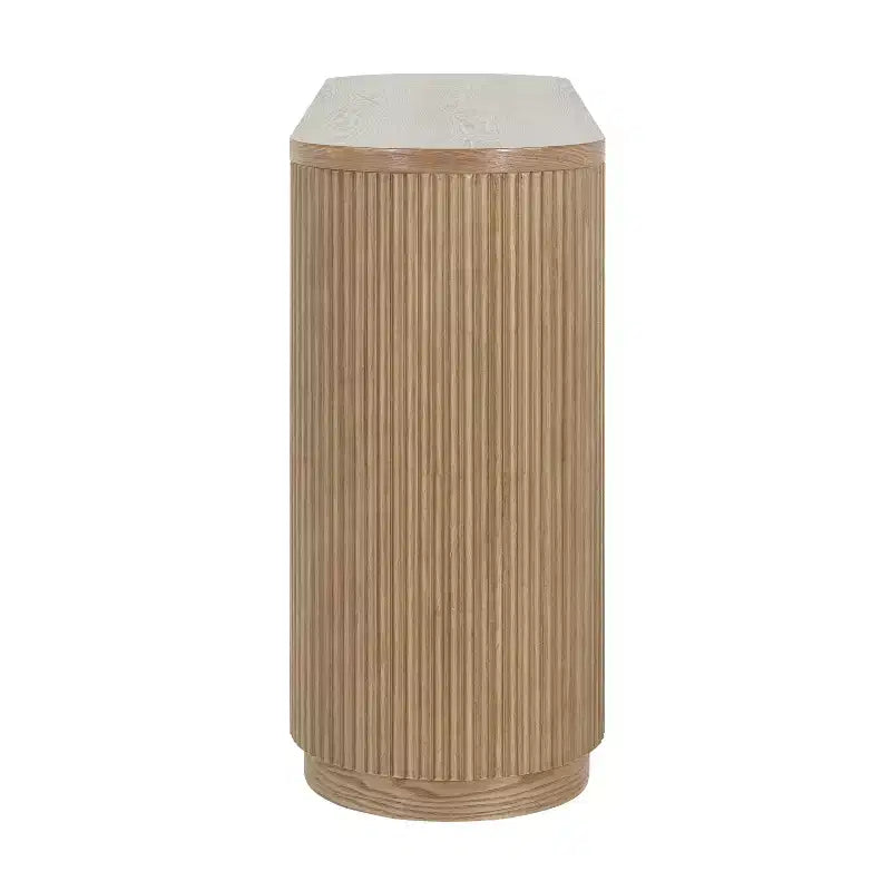 Consolle in legno e metallo con ripiani aperti 149,6 cm x 76 cm