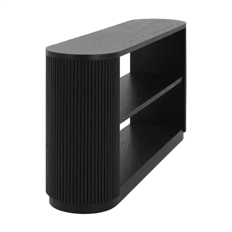 Consolle in legno e metallo con ripiani aperti 149,6 cm x 76 cm