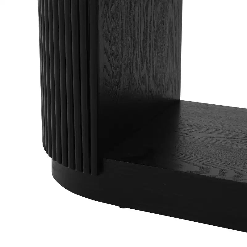 Consolle in legno e metallo con ripiani aperti 149,6 cm x 76 cm