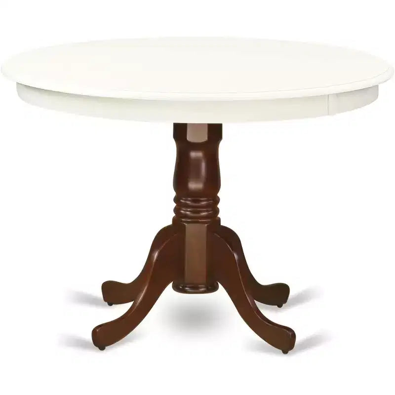 Tavolo da pranzo rotondo asiatico in legno di gomma 42'' x 29.5''