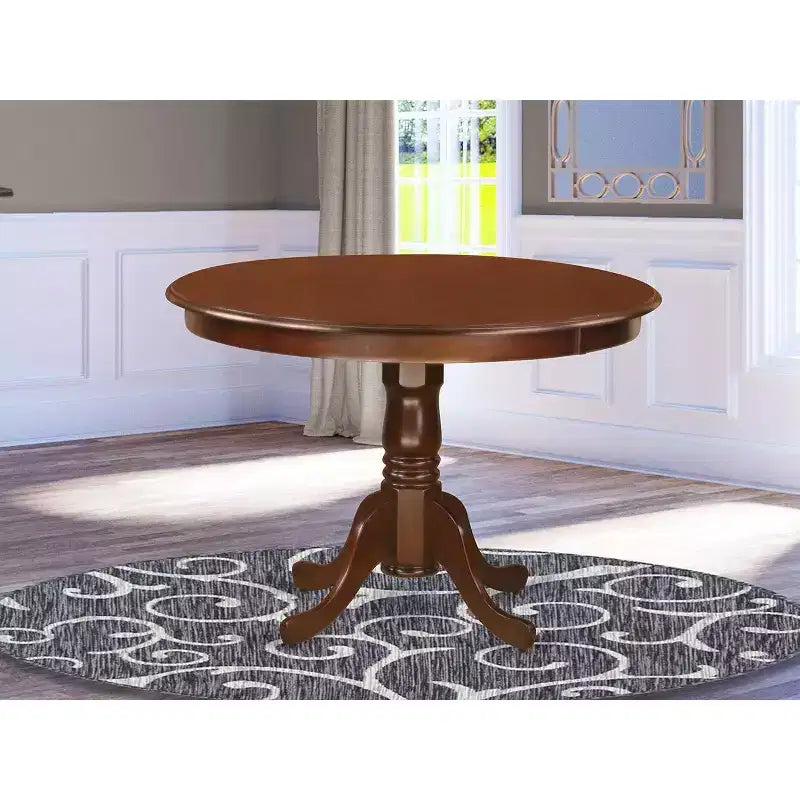 Tavolo da pranzo rotondo asiatico in legno di gomma 42'' x 29.5''