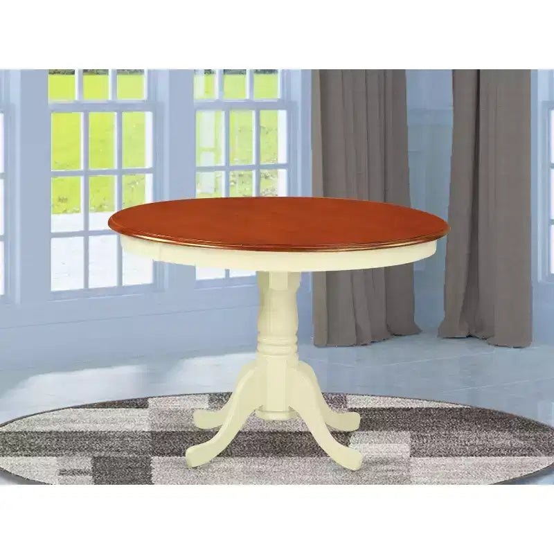 Asian Rubberwood Round Dining Table 42'' x 29.5''
