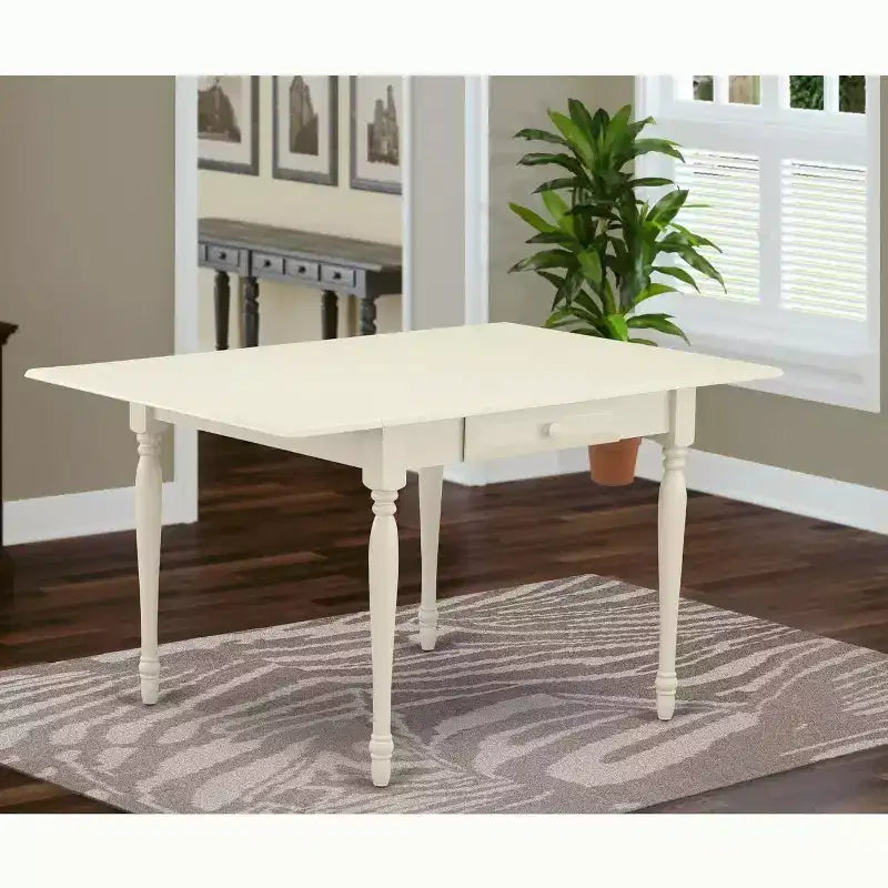 Asian Rubberwood Drop-Leaf Dining Table 54'' x 36''