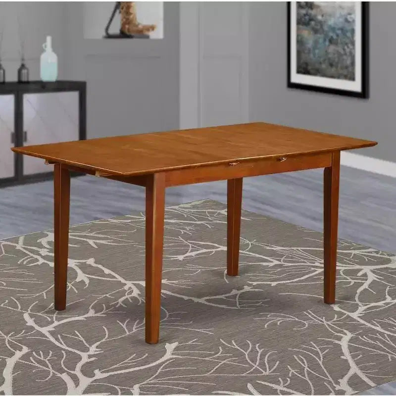 Tavolo da pranzo allungabile in legno di gomma asiatico 60'' x 30''
