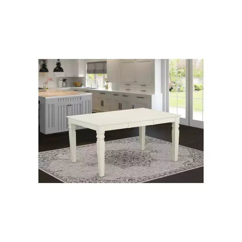 Tavolo da pranzo allungabile in legno di gomma asiatico 60'' x 42''
