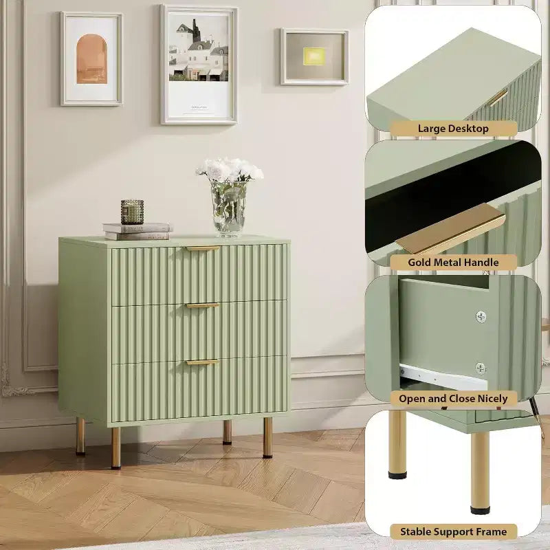 Cassettiera in MDF a 3 cassetti 70 x 75,5 cm