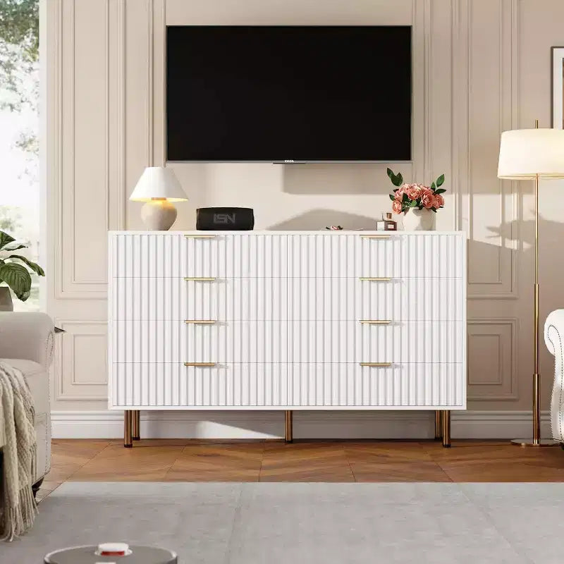 Comò a 8 cassetti in MDF 140 cm x 85 cm