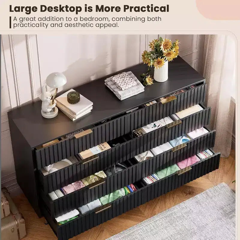 MDF 8-Drawer Dresser 55.12'' x 33.46''