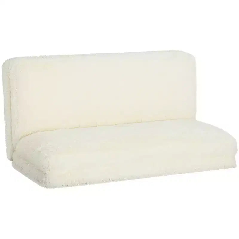HOMCOM Contemporary Bean Bag Floor Sofa Bed, Plush Wide Folding Floor Mattress, Foam Filling Wall Couch Sleeper
