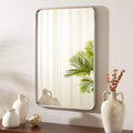 Specchio rettangolare da parete, cornice cromata, 60 x 90 cm